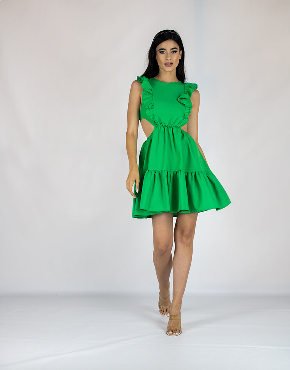 Κοντό Cut-out Φόρεμα Pisa Πράσινο